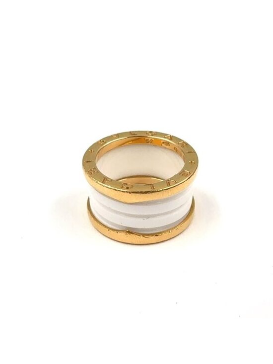 Bvlgari Jewelry - Bvlgari B-zero One 18k Pink Gold Ceramic White Ring